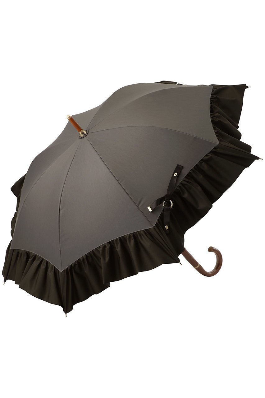 【グレイシー/Gracy】の【晴雨兼用】ショート長傘 Peplum Frill インテリア・キッズ・メンズ・レディースファッション・服の通販 founy(ファニー) 　ファッション　Fashion　レディースファッション　Fashion for Women　レイングッズ・傘・晴雨兼用傘　Umbrellas & Rain Gear　ウッド　Wooden Design　ショート　Short, Short Length　ハンカチ　Handkerchief, Hanky　フェミニン　Feminine, Girly　フリル　Frill, Ruffle　ペプラム　Peplum, Flared Hem　モダン　Modern, Contemporary　傘　Umbrella, Parasol　新作・新入荷　New Arrivals / New In　時計　Watch, Wristwatch　ディープトープ|ID: prp329100004954339 ipo3291000000037174511