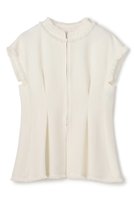 【アンクレイヴ/uncrave】のリネンライクツイル ジレブラウス 人気、トレンドファッション・服の通販 founy(ファニー) ファッション Fashion レディースファッション Fashion for Women アウター Coat / Outerwear Collection トップス・カットソー Cut & Sew Tops シャツ・ブラウス・オフィスカジュアル Elegant Blouses & Button-Ups ベスト&ジレ / 重ね着スタイル Vests & Gilets シャンブレー Chambray, Denim-Like Fabric ショート Short, Short Length スリーブ Sleeve, Long Sleeve / Short Sleeve ツイード Twill, Twill Weave パターン Pattern, Design Print フレンチ French, French Style ペプラム Peplum, Flared Hem ランダム Random, Irregular リアル Real, Realistic 夏 Summer 新作・新入荷 New Arrivals / New In |ID:prp329100004954343