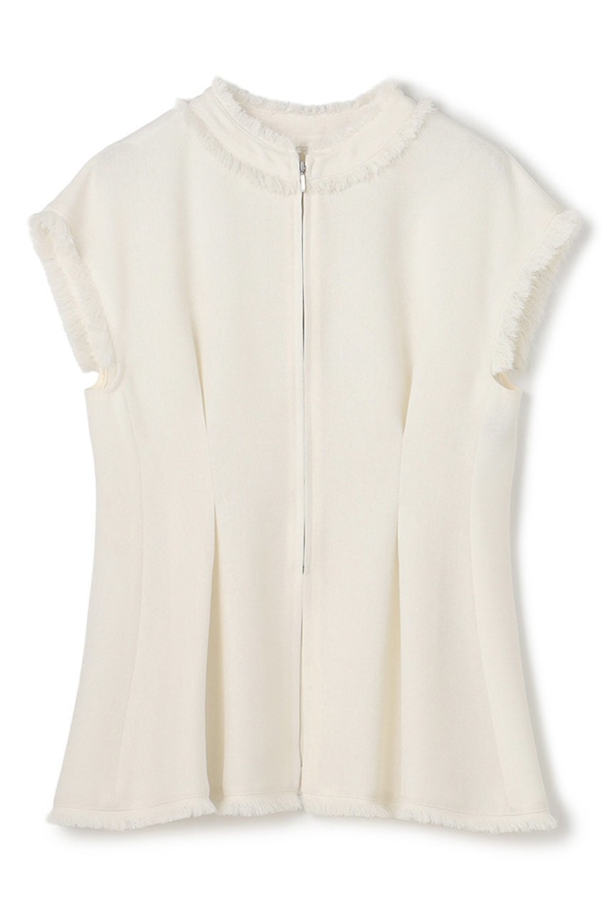 【アンクレイヴ/uncrave】のリネンライクツイル ジレブラウス 人気、トレンドファッション・服の通販 founy(ファニー) 　ファッション　Fashion　レディースファッション　Fashion for Women　アウター　Coat / Outerwear Collection　トップス・カットソー　Cut & Sew Tops　シャツ・ブラウス・オフィスカジュアル　Elegant Blouses & Button-Ups　ベスト&ジレ / 重ね着スタイル　Vests & Gilets　シャンブレー　Chambray, Denim-Like Fabric　ショート　Short, Short Length　スリーブ　Sleeve, Long Sleeve / Short Sleeve　ツイード　Twill, Twill Weave　パターン　Pattern, Design Print　フレンチ　French, French Style　ペプラム　Peplum, Flared Hem　ランダム　Random, Irregular　リアル　Real, Realistic　夏　Summer　新作・新入荷　New Arrivals / New In　 other-1|ID: prp329100004954343 ipo3291000000037174619