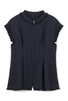 【アンクレイヴ/uncrave】のリネンライクツイル ジレブラウス ネイビーストライプ|ID: prp329100004954343 ipo3291000000037174623