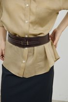 【ガリャルダガランテ/GALLARDAGALANTE】のステッチワイドBELT ダークブラウン|ID: prp329100004954369 ipo3291000000037174889