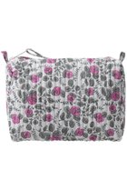 【エスゼット ブロックプリント/SZ Blockprints】のSMALL MAKE UP BAG BLUEBERRY ポーチ グレー|ID: prp329100004954423 ipo3291000000037175256