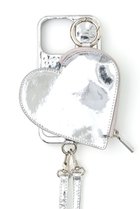 【エジュー/ajew】のiPhone15/15Pro ajew glow heart pocket case シルバー|ID: prp329100004954427 ipo3291000000037175288