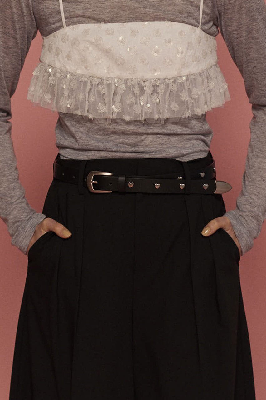 【メゾンスペシャル/MAISON SPECIAL】のHeart Belt/ハートベルト 人気、トレンドファッション・服の通販 founy(ファニー) 　ファッション　Fashion　レディースファッション　Fashion for Women　ベルト&ウエストマーク　Belts & Waist Accessories　おすすめ　Recommended / Our Picks　サテン　Satin, Glossy Fabric　スタッズ　Studs, Metal Accents　other-5|ID: prp329100004954433 ipo3291000000037175335