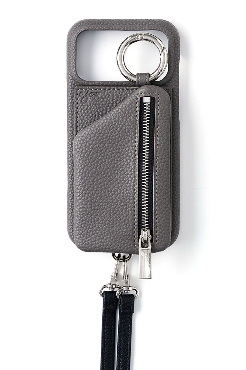 【エジュー/ajew】のiPhoneProMax/17air ajew cadenas zipphone case shoulder インテリア・キッズ・メンズ・レディースファッション・服の通販 founy(ファニー) 　ファッション　Fashion　レディースファッション　Fashion for Women　アクセサリー　Fashion Accessories　今季　This Season, Current Season　ショルダー　Shoulder, Shoulder Strap　シルバー　Silver, Metallic Silver　定番　Standard, Basic Item　ポケット　Pocket, Pocket Detail　モノトーン　Monotone, Black and White　ループ　Loop, Loop Knit　冬　Winter / This Winter　A/W・秋冬　Autumn/Winter　おすすめ　Recommended / Our Picks　iPhone アイフォーン　iPhone　グレー|ID: prp329100004954436 ipo3291000000037175355