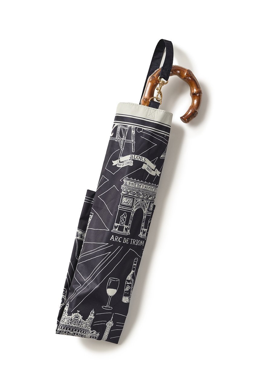 【アロー/aLORS】のSoleil & Plueie Ex-libris Paris×aLORS 傘 インテリア・キッズ・メンズ・レディースファッション・服の通販 founy(ファニー) 　ファッション　Fashion　レディースファッション　Fashion for Women　レイングッズ・傘・晴雨兼用傘　Umbrellas & Rain Gear　キャンバス　Canvas, Canvas Fabric　傘　Umbrella, Parasol　時計　Watch, Wristwatch　ネイル　Nail, Nail Art　ハンカチ　Handkerchief, Hanky　日傘　Parasol, UV Umbrella　ダークネイビー×アイボリー|ID: prp329100004954476 ipo3291000000037175595