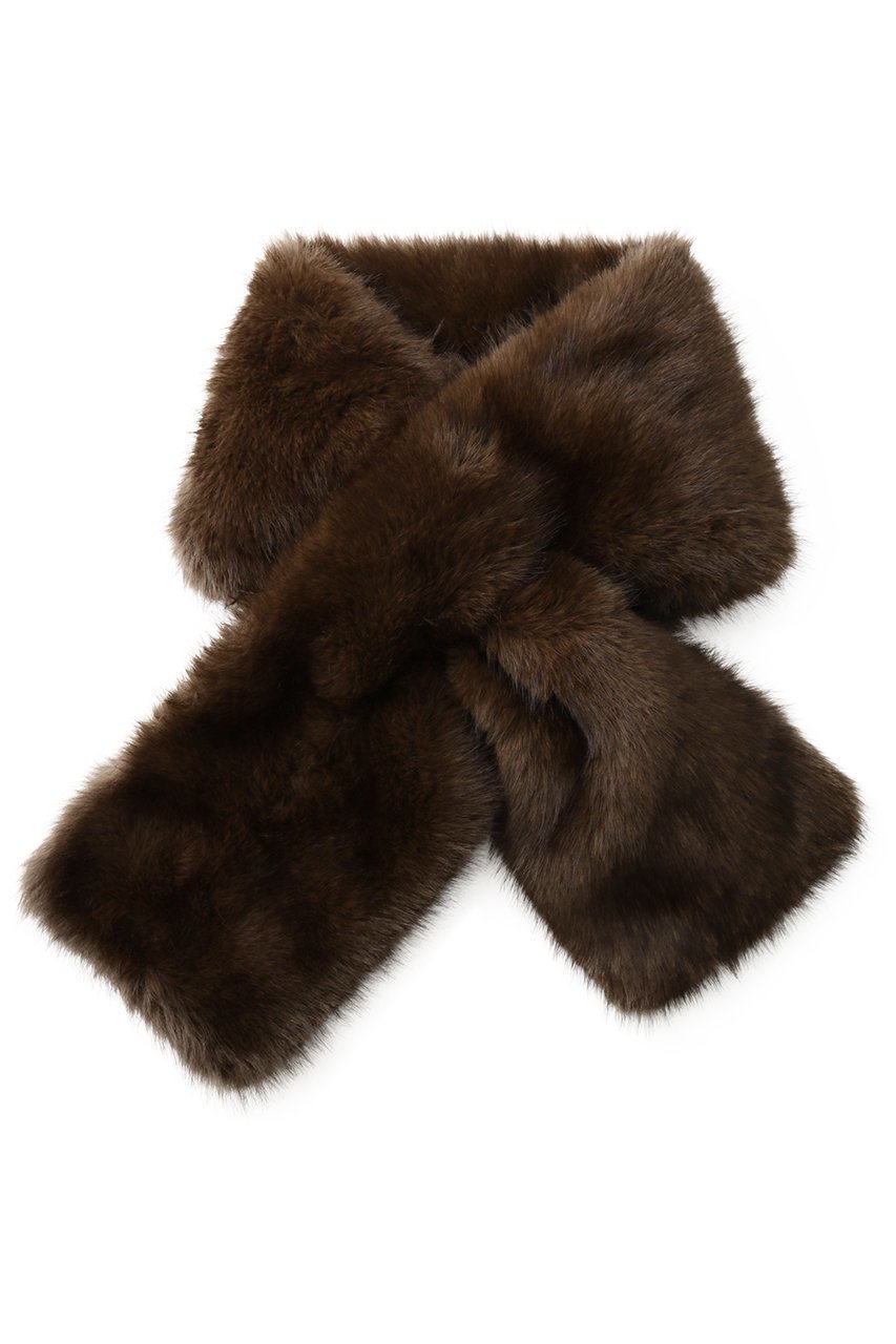 【マルティニーク/martinique】のフェイクファーストール インテリア・キッズ・メンズ・レディースファッション・服の通販 founy(ファニー) 　ファッション　Fashion　レディースファッション　Fashion for Women　ストール　Soft & Warm Scarves　マフラー・スヌード / 冬小物の定番　Scarves & Mufflers　エレガント 上品　Elegant　ストール　Stole, Wrap　スリット　Slit, Slit Detail　フェイクファー　Faux Fur, Imitation Fur　マフラー　Scarf, Muffler　A/W・秋冬　Autumn/Winter　ブラウン|ID: prp329100004954581 ipo3291000000037176295