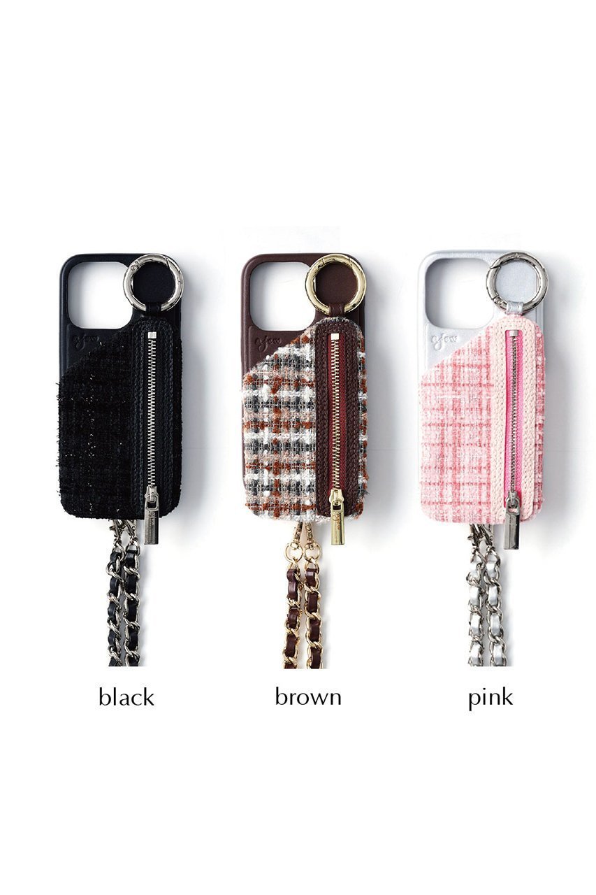 【エジュー/ajew】のiPhone17/17Pro ajew TWEED cadenas zipphone case 人気、トレンドファッション・服の通販 founy(ファニー) 　ファッション　Fashion　レディースファッション　Fashion for Women　アクセサリー　Fashion Accessories　カメラ　Camera Accessories　ショルダー　Shoulder, Shoulder Strap　ツイード　Twill, Twill Weave　ドッキング　Docking, Mixed Material　定番　Standard, Basic Item　なめらか　Smooth, Silky Texture　ポケット　Pocket, Pocket Detail　ラップ　Wrap, Wrap Design　ループ　Loop, Loop Knit　A/W・秋冬　Autumn/Winter　おすすめ　Recommended / Our Picks　エレガント 上品　Elegant　iPhone アイフォーン　iPhone　other-4|ID: prp329100004954584 ipo3291000000037176317
