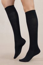 【ブルーフォレ/BLEUFORET】の6970 COTTON INSIDE ソリッドファインウールニーハイソックス ネイビー|ID: prp329100004954649 ipo3291000000037176709