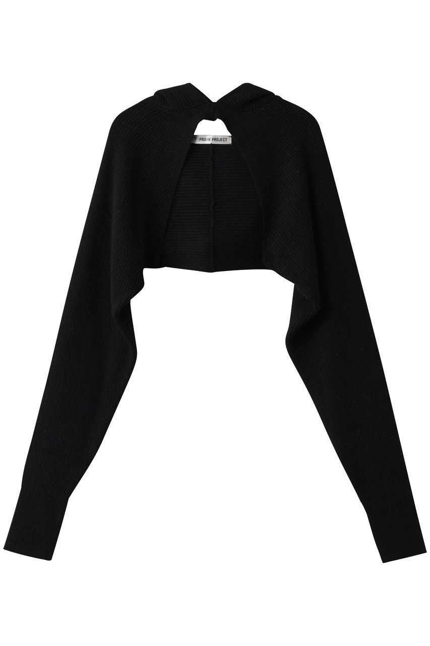 【プランク プロジェクト/PRANK PROJECT】のニットフードスリーブ インテリア・キッズ・メンズ・レディースファッション・服の通販 founy(ファニー) 　ファッション　Fashion　レディースファッション　Fashion for Women　バラクラバ　Balaclava　マフラー　Scarf, Muffler　ロング　Long, Long-Length　羽織　Haori, Light Jacket　BLK(ブラック)|ID: prp329100004954668 ipo3291000000037176817