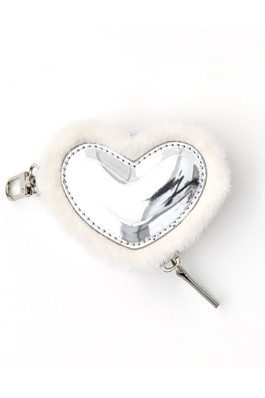 【エジュー/ajew】のajew glow heart pouch インテリア・キッズ・メンズ・レディースファッション・服の通販 founy(ファニー) 　ファッション　Fashion　レディースファッション　Fashion for Women　ポーチ&ミニバッグ　Pouches & Mini Bags　アクセサリー　Fashion Accessories　チャーム　Charm, Pendant　ホリデーシーズン　Holiday Season　ポーチ　Pouch, Small Case　メタル　Metal, Metal Parts　シルバー|ID: prp329100004954690 ipo3291000000037176967