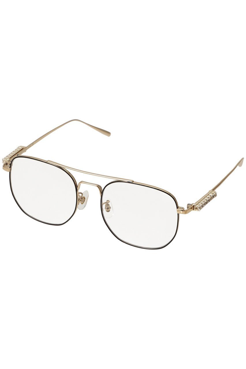 【ヘイップ/heyep】のAviator Glasses with Rhinestones&Logo インテリア・キッズ・メンズ・レディースファッション・服の通販 founy(ファニー) 　ファッション　Fashion　レディースファッション　Fashion for Women　サングラス&メガネ　Sunglasses & Eyewear　エレガント 上品　Elegant　クラシック　Classic, Timeless Style　ストーン　Stone, Gem-Like　フォルム　Silhouette, Form　ゴールド|ID: prp329100004954773 ipo3291000000037177535