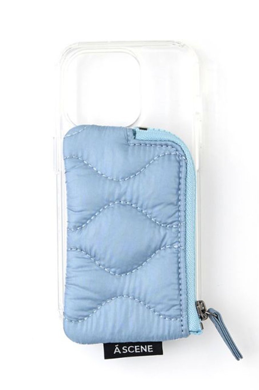 【エーシーン/A SCENE】のiPhone15/15Pro Quilt clear case インテリア・キッズ・メンズ・レディースファッション・服の通販 founy(ファニー) 　ファッション　Fashion　レディースファッション　Fashion for Women　iPhone アイフォーン　iPhone　おすすめ　Recommended / Our Picks　キルティング　Quilted, Quilting　チャーム　Charm, Pendant　ポケット　Pocket, Pocket Detail　ミックス　Mix, Mixed Style　A/W・秋冬　Autumn/Winter　ライトブルー|ID: prp329100004954775 ipo3291000000037177554