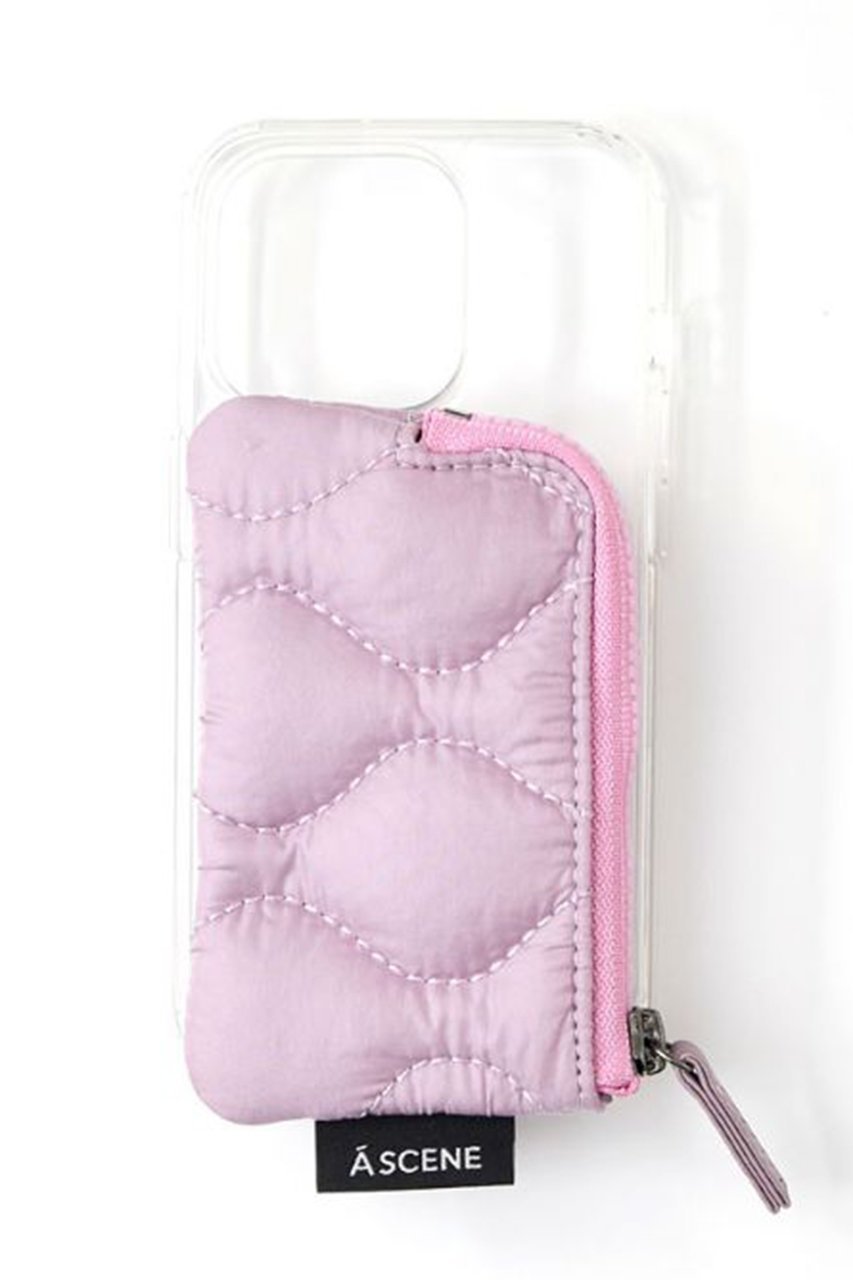 【エーシーン/A SCENE】のiPhone15/15Pro Quilt clear case インテリア・キッズ・メンズ・レディースファッション・服の通販 founy(ファニー) 　ファッション　Fashion　レディースファッション　Fashion for Women　iPhone アイフォーン　iPhone　おすすめ　Recommended / Our Picks　キルティング　Quilted, Quilting　チャーム　Charm, Pendant　ポケット　Pocket, Pocket Detail　ミックス　Mix, Mixed Style　A/W・秋冬　Autumn/Winter　ピンク|ID: prp329100004954775 ipo3291000000037177555