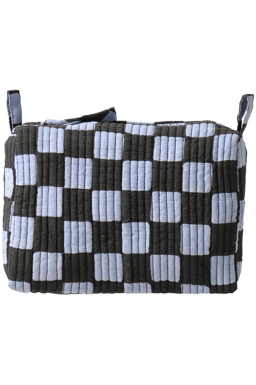 【エスゼット ブロックプリント/SZ Blockprints】のSMALL MAKEUP POUCH DOUBLE CHECK ポーチ インテリア・キッズ・メンズ・レディースファッション・服の通販 founy(ファニー) 　ファッション　Fashion　レディースファッション　Fashion for Women　ポーチ&ミニバッグ　Pouches & Mini Bags　コンパクト　Compact, Small Size　スマート　Smart, Elegant　ダブル　Double, Double-Breasted　チェック　Check, Plaid, Tartan　ポーチ　Pouch, Small Case　リップ　Lip, Lip Motif　ブルー|ID: prp329100004954789 ipo3291000000037177650