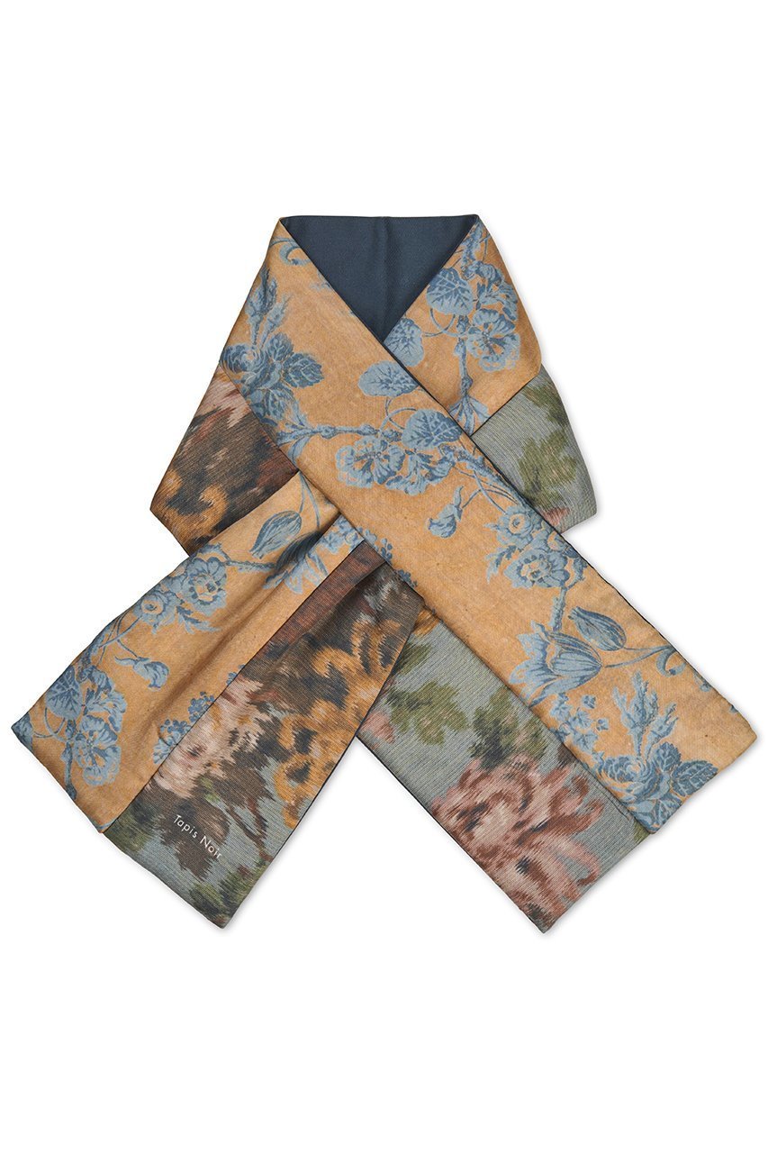 【タピス ノワール/Tapis Noir】のPuffer スカーフ インテリア・キッズ・メンズ・レディースファッション・服の通販 founy(ファニー) 　ファッション　Fashion　レディースファッション　Fashion for Women　ストール　Soft & Warm Scarves　マフラー・スヌード / 冬小物の定番　Scarves & Mufflers　シルク　Silk, 100% Silk　スカーフ　Scarf, Neckwear　ストール　Stole, Wrap　スリット　Slit, Slit Detail　フランス　France, French　プリント　Print, Printed Pattern　マフラー　Scarf, Muffler　無地　Plain, Solid Color　ブルー(Dani)|ID: prp329100004954813 ipo3291000000037177776