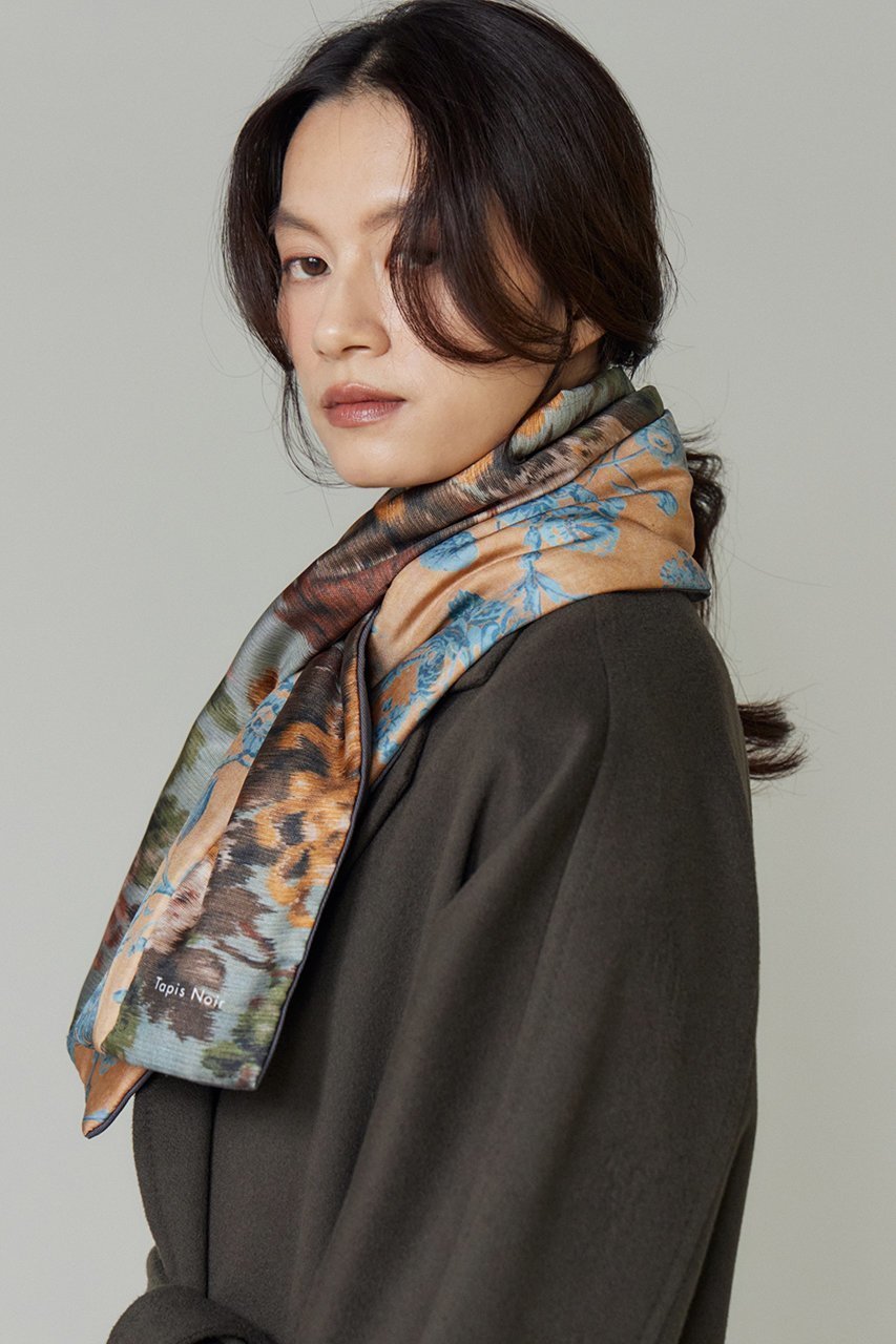 【タピス ノワール/Tapis Noir】のPuffer スカーフ 人気、トレンドファッション・服の通販 founy(ファニー) 　ファッション　Fashion　レディースファッション　Fashion for Women　ストール　Soft & Warm Scarves　マフラー・スヌード / 冬小物の定番　Scarves & Mufflers　シルク　Silk, 100% Silk　スカーフ　Scarf, Neckwear　ストール　Stole, Wrap　スリット　Slit, Slit Detail　フランス　France, French　プリント　Print, Printed Pattern　マフラー　Scarf, Muffler　無地　Plain, Solid Color　other-2|ID: prp329100004954813 ipo3291000000037177778