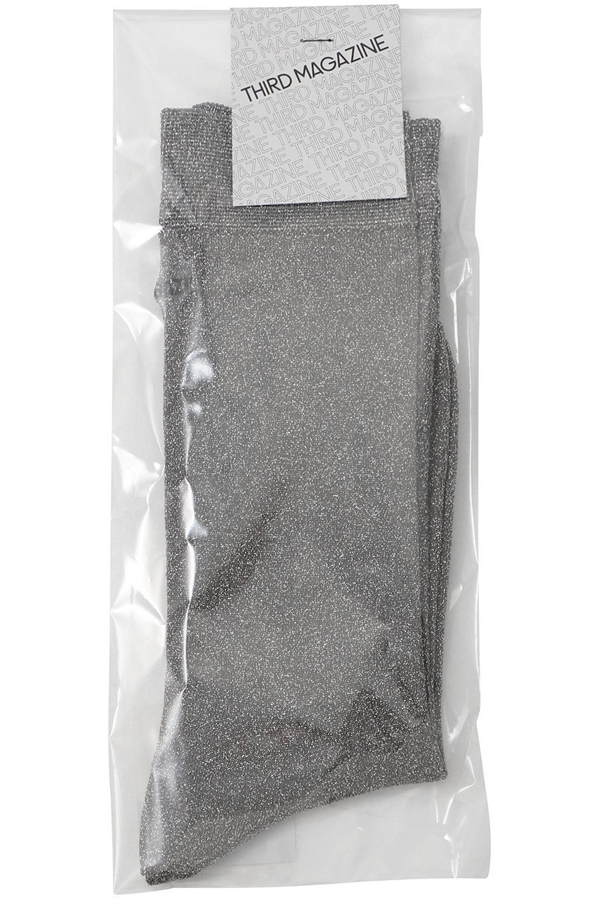 【サードマガジン/THIRD MAGAZINE】のTHIRD MAGAZINE×mikomori ロゴ刺繍ラメソックス 人気、トレンドファッション・服の通販 founy(ファニー) 　ファッション　Fashion　レディースファッション　Fashion for Women　ソックス&靴下　Socks & Hosiery　レッグウェア・ストッキング　Legwear & Hosiery　シルバー　Silver, Metallic Silver　ソックス　Socks, Hosiery　ミドル　Middle Length, Mid Height　人気　Popular, Best Seller　 other-1|ID: prp329100004954910 ipo3291000000037178378