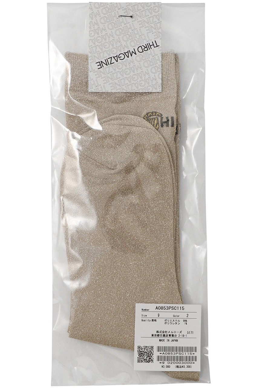 【サードマガジン/THIRD MAGAZINE】のTHIRD MAGAZINE×mikomori ロゴ刺繍ラメソックス 人気、トレンドファッション・服の通販 founy(ファニー) 　ファッション　Fashion　レディースファッション　Fashion for Women　ソックス&靴下　Socks & Hosiery　レッグウェア・ストッキング　Legwear & Hosiery　シルバー　Silver, Metallic Silver　ソックス　Socks, Hosiery　ミドル　Middle Length, Mid Height　人気　Popular, Best Seller　other-2|ID: prp329100004954910 ipo3291000000037178381