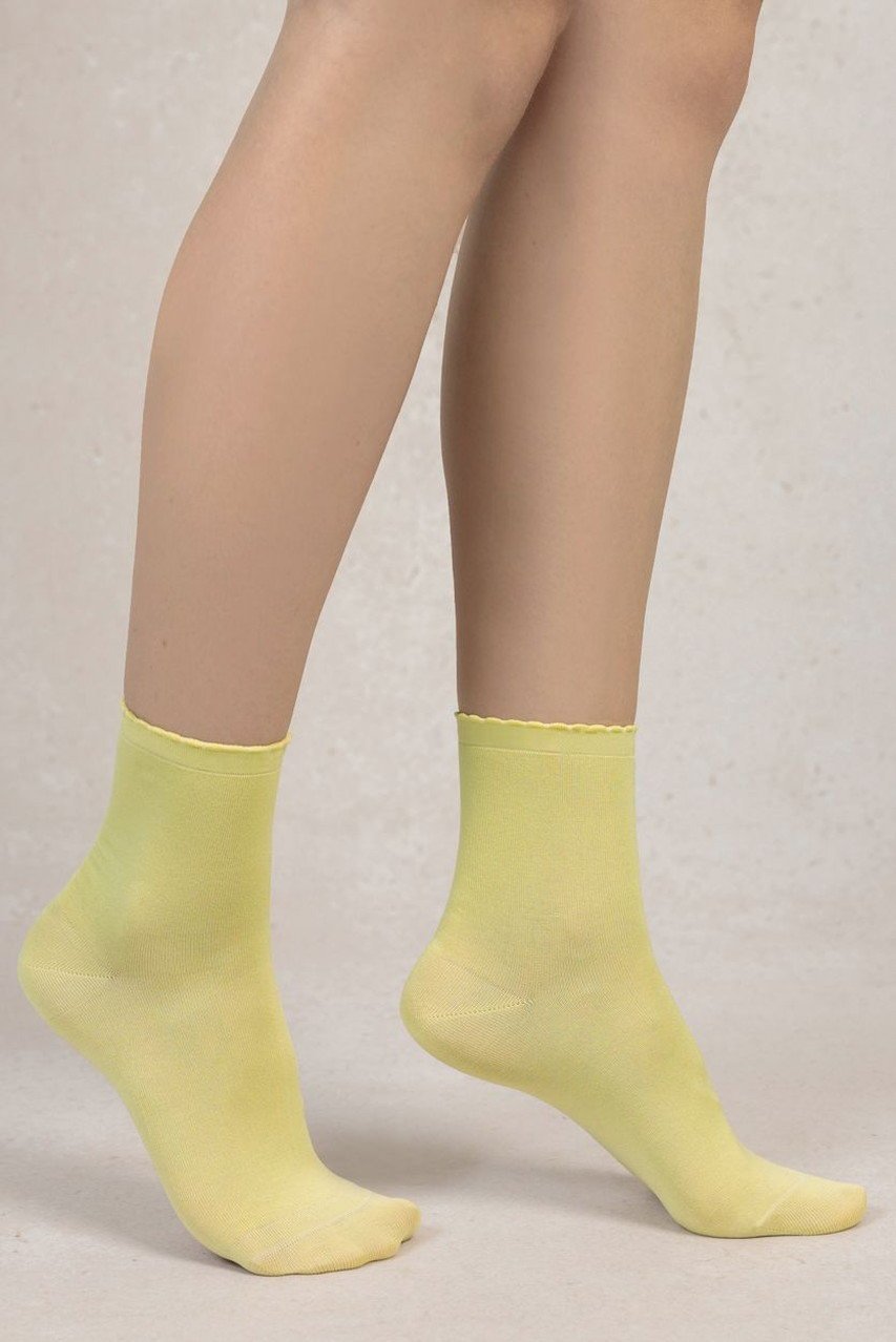 【ブルーフォレ/BLEUFORET】の6401 ソリッドカラー マーセライズドコットンアンクルソックス インテリア・キッズ・メンズ・レディースファッション・服の通販 founy(ファニー) 　ファッション　Fashion　レディースファッション　Fashion for Women　ソックス&靴下　Socks & Hosiery　レッグウェア・ストッキング　Legwear & Hosiery　ショート　Short, Short Length　ソックス　Socks, Hosiery　フラット　Flat, Flat Shoes　フランス　France, French　エレガント 上品　Elegant　再入荷　Restock / Back in Stock　定番　Standard, Basic Item　イエロー|ID: prp329100004954922 ipo3291000000037178479