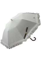 【ポロラルフローレン/POLO RALPH LAUREN】の晴雨兼用 先染めストライプ×フリル楽折傘 人気、トレンドファッション・服の通販 founy(ファニー) ファッション Fashion レディースファッション Fashion for Women レイングッズ・傘・晴雨兼用傘 Umbrellas & Rain Gear ウッド Wooden Design ストライプ Stripe, Striped Pattern ハンカチ Handkerchief, Hanky フリル Frill, Ruffle 傘 Umbrella, Parasol 夏 Summer 時計 Watch, Wristwatch thumbnail カーキー|ID: prp329100004954934 ipo3291000000037178558