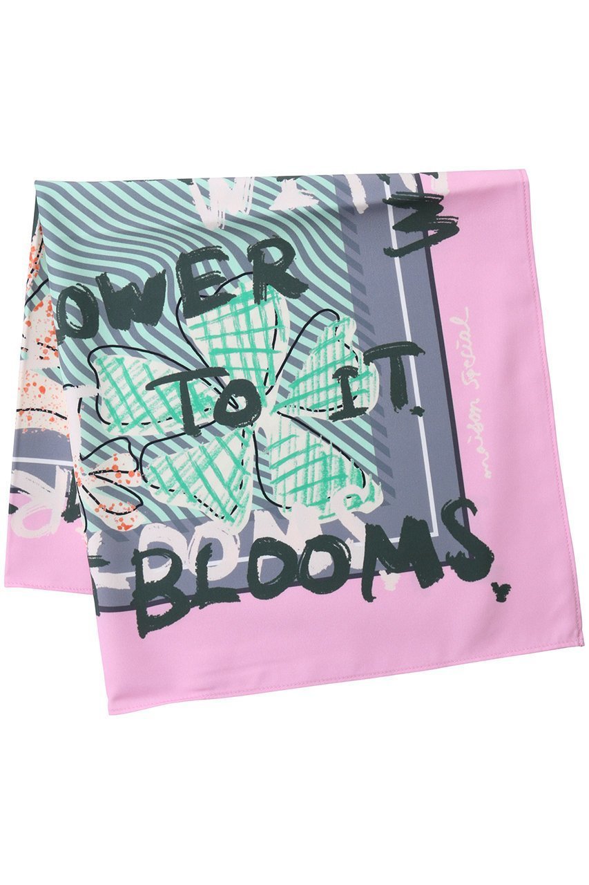 【メゾンスペシャル/MAISON SPECIAL】のハンドイラストフラワースカーフ インテリア・キッズ・メンズ・レディースファッション・服の通販 founy(ファニー) 　ファッション　Fashion　レディースファッション　Fashion for Women　レイングッズ・傘・晴雨兼用傘　Umbrellas & Rain Gear　グラフィック　Graphic, Graphic Design　スカーフ　Scarf, Neckwear　ハンカチ　Handkerchief, Hanky　フラワー　Flower, Floral　プリント　Print, Printed Pattern　モチーフ　Motif, Design Theme　傘　Umbrella, Parasol　夏　Summer　春　Spring　S/S・春夏　SS, Spring/Summer, Warm Season　時計　Watch, Wristwatch　PNK(ピンク)|ID: prp329100004954945 ipo3291000000037178647