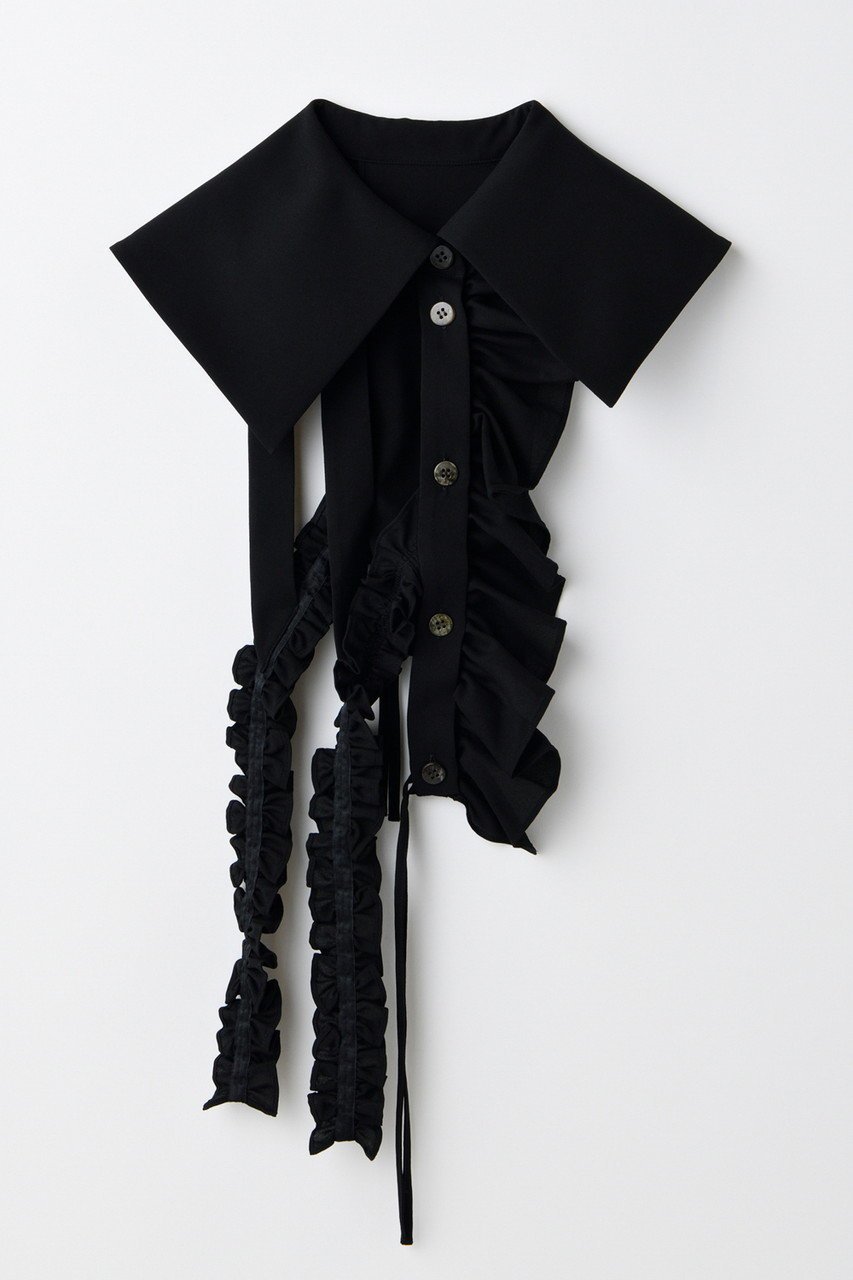 【エンフォルド/ENFOLD】のDECORA PARTS/パーツ インテリア・キッズ・メンズ・レディースファッション・服の通販 founy(ファニー) 　ファッション　Fashion　レディースファッション　Fashion for Women　ストール　Soft & Warm Scarves　マフラー・スヌード / 冬小物の定番　Scarves & Mufflers　おすすめ　Recommended / Our Picks　ギャザー　Gathered, Ruffled　クラシカル　Classical, Vintage-Inspired　ストール　Stole, Wrap　フリル　Frill, Ruffle　マフラー　Scarf, Muffler　ブラック|ID: prp329100004954952 ipo3291000000037178692