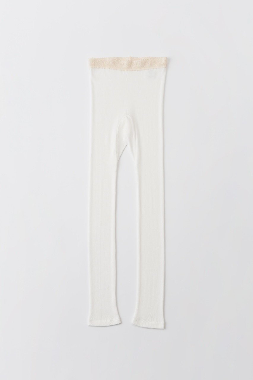 【プリスティン/PRISTINE】のテレコレギンス インテリア・キッズ・メンズ・レディースファッション・服の通販 founy(ファニー) 　ファッション　Fashion　レディースファッション　Fashion for Women　パンツ　Pants & Trousers　レギンス　Leggings & Stretch Pants　レッグウェア・ストッキング　Legwear & Hosiery　チューブ　Tube, Tube Top　テレコ　Ribbed, Rib Stitch　フィット　Fit, Slim Fit　レギンス　Leggings, Stretch Pants　レース　Lace, Lace Fabric　ホワイト|ID: prp329100004954974 ipo3291000000037178858