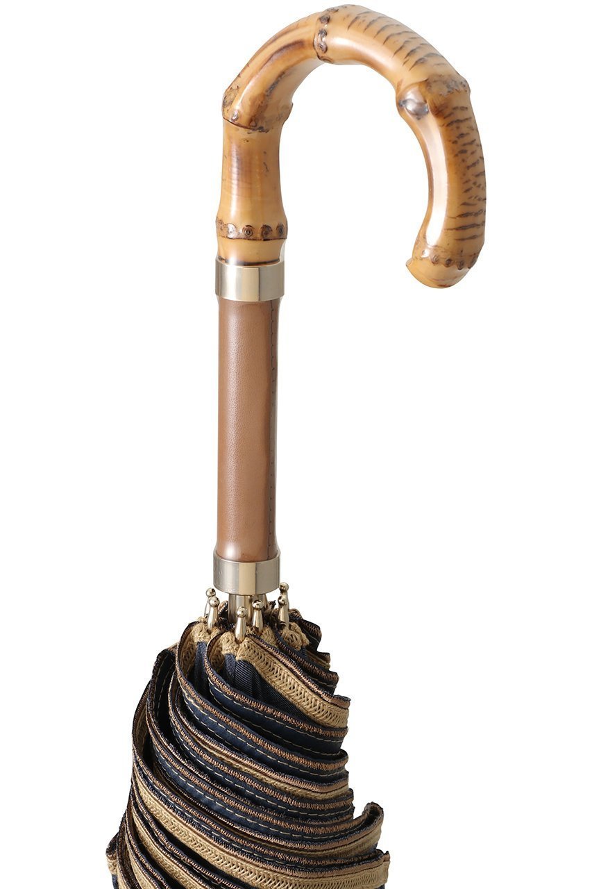 【グレイシー/Gracy】の晴雨兼用ショート長傘 Denim frill 人気、トレンドファッション・服の通販 founy(ファニー) 　ファッション　Fashion　レディースファッション　Fashion for Women　レイングッズ・傘・晴雨兼用傘　Umbrellas & Rain Gear　ショート　Short, Short Length　デニム　Denim, Jeans Material　ハンカチ　Handkerchief, Hanky　バランス　Balance, Style Balance　パイピング　Piping, Trim Design　フリル　Frill, Ruffle　傘　Umbrella, Parasol　夏　Summer　時計　Watch, Wristwatch　other-4|ID: prp329100004955014 ipo3291000000037179138