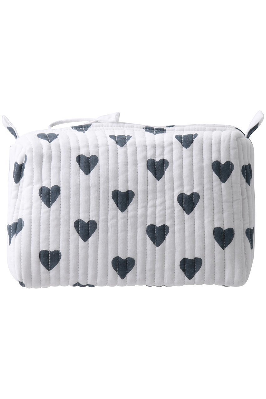 【エスゼット ブロックプリント/SZ Blockprints】のMAKEUP POUCH ポーチ インテリア・キッズ・メンズ・レディースファッション・服の通販 founy(ファニー) 　ファッション　Fashion　レディースファッション　Fashion for Women　ポーチ&ミニバッグ　Pouches & Mini Bags　プリント　Print, Printed Pattern　ポーチ　Pouch, Small Case　メガネ　Glasses, Eyewear　旅行　Travel　ネイビー(HEART)|ID: prp329100004955089 ipo3291000000037179690