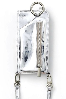 【エジュー/ajew】のajew HOLIDAY vertical zipphone case shoulder 人気、トレンドファッション・服の通販 founy(ファニー) ファッション Fashion レディースファッション Fashion for Women シルバー Silver, Metallic Silver シンプル Simple, Minimal 定番 Standard, Basic Item 手帳 Planner, Notebook ポケット Pocket, Pocket Detail メタル Metal, Metal Parts |ID:prp329100004955164