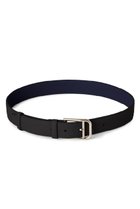 【ボナベンチュラ/BONAVENTURA】の30mm ブリッジバックルベルト シュリンクレザー × シュリンクレザー ブラック x ネイビー|ID: prp329100004955183 ipo3291000000037180356