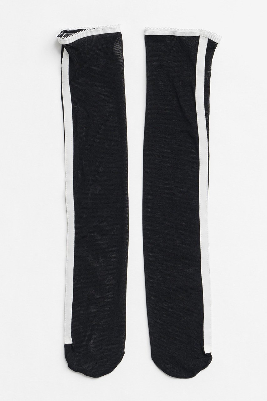 【メゾンスペシャル/MAISON SPECIAL】のSee-through Line Socks/シースルーラインソックス インテリア・キッズ・メンズ・レディースファッション・服の通販 founy(ファニー) 　ファッション　Fashion　レディースファッション　Fashion for Women　ソックス&靴下　Socks & Hosiery　レッグウェア・ストッキング　Legwear & Hosiery　おすすめ　Recommended / Our Picks　シアー　Sheer, See-Through　スポーティ　Sporty, Casual Athletic　ソックス　Socks, Hosiery　チュール　Tulip, Tulip Motif　トレンド　Trend, Trending Now　ドッキング　Docking, Mixed Material　BLK(ブラック)|ID: prp329100004955253 ipo3291000000037180850