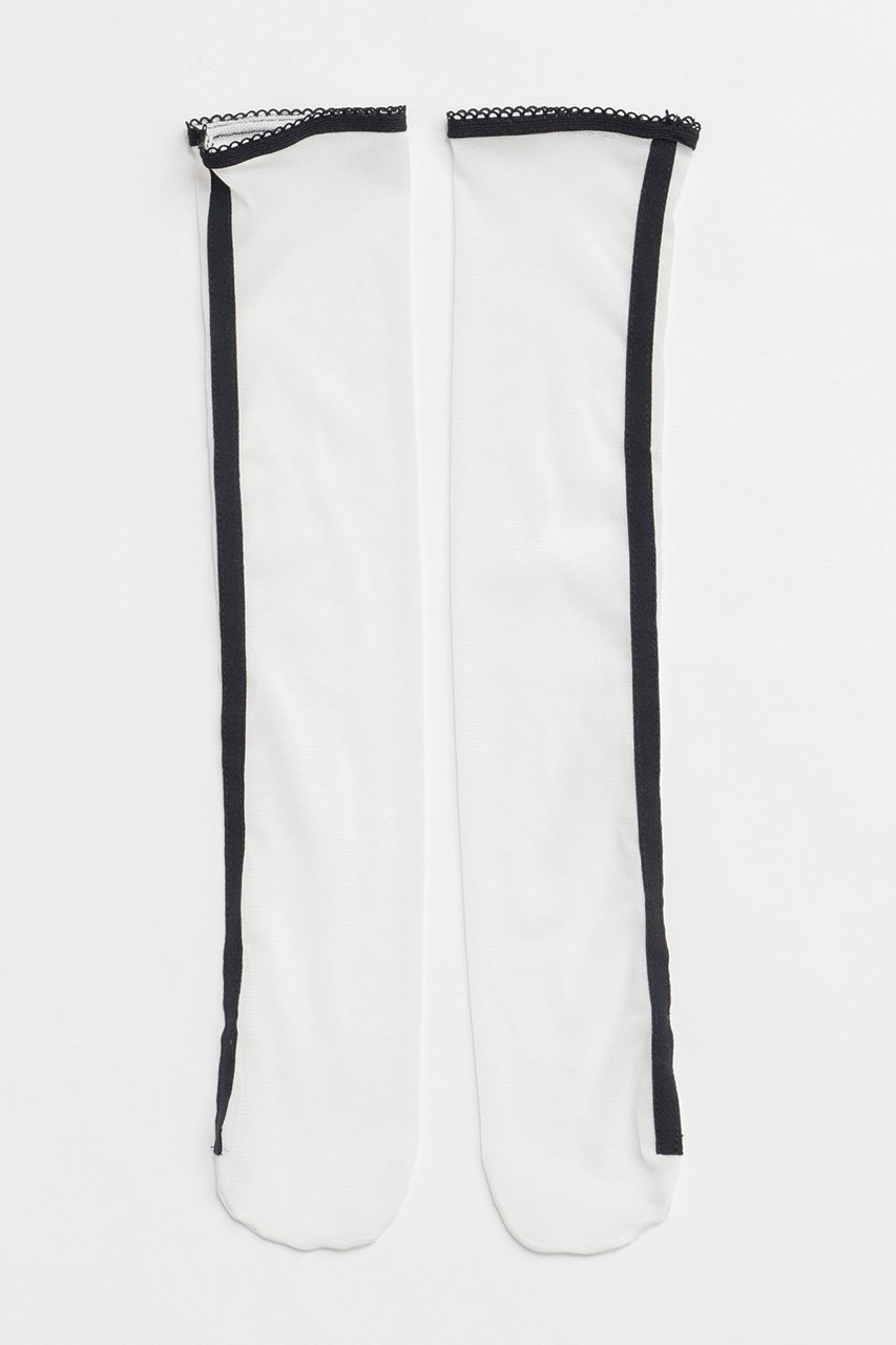 【メゾンスペシャル/MAISON SPECIAL】のSee-through Line Socks/シースルーラインソックス インテリア・キッズ・メンズ・レディースファッション・服の通販 founy(ファニー) 　ファッション　Fashion　レディースファッション　Fashion for Women　ソックス&靴下　Socks & Hosiery　レッグウェア・ストッキング　Legwear & Hosiery　おすすめ　Recommended / Our Picks　シアー　Sheer, See-Through　スポーティ　Sporty, Casual Athletic　ソックス　Socks, Hosiery　チュール　Tulip, Tulip Motif　トレンド　Trend, Trending Now　ドッキング　Docking, Mixed Material　WHT(ホワイト)|ID: prp329100004955253 ipo3291000000037180851