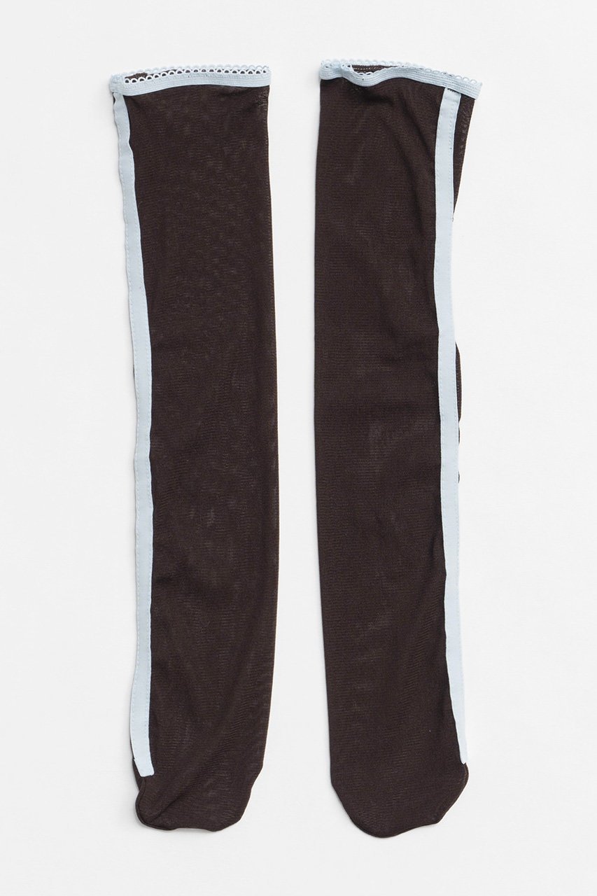 【メゾンスペシャル/MAISON SPECIAL】のSee-through Line Socks/シースルーラインソックス インテリア・キッズ・メンズ・レディースファッション・服の通販 founy(ファニー) 　ファッション　Fashion　レディースファッション　Fashion for Women　ソックス&靴下　Socks & Hosiery　レッグウェア・ストッキング　Legwear & Hosiery　おすすめ　Recommended / Our Picks　シアー　Sheer, See-Through　スポーティ　Sporty, Casual Athletic　ソックス　Socks, Hosiery　チュール　Tulip, Tulip Motif　トレンド　Trend, Trending Now　ドッキング　Docking, Mixed Material　BRN(ブラウン)|ID: prp329100004955253 ipo3291000000037180852