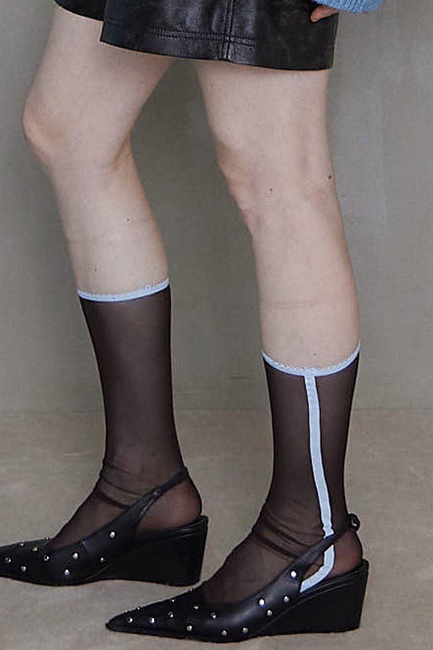 【メゾンスペシャル/MAISON SPECIAL】のSee-through Line Socks/シースルーラインソックス 人気、トレンドファッション・服の通販 founy(ファニー) 　ファッション　Fashion　レディースファッション　Fashion for Women　ソックス&靴下　Socks & Hosiery　レッグウェア・ストッキング　Legwear & Hosiery　おすすめ　Recommended / Our Picks　シアー　Sheer, See-Through　スポーティ　Sporty, Casual Athletic　ソックス　Socks, Hosiery　チュール　Tulip, Tulip Motif　トレンド　Trend, Trending Now　ドッキング　Docking, Mixed Material　other-2|ID: prp329100004955253 ipo3291000000037180853