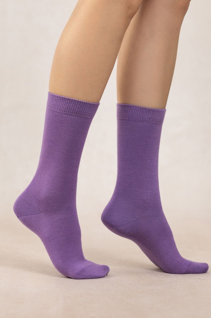 【ブルーフォレ/BLEUFORET】の6488 ジャージーニット ウールシルクソックス インテリア・キッズ・メンズ・レディースファッション・服の通販 founy(ファニー) 　ファッション　Fashion　レディースファッション　Fashion for Women　トップス・カットソー　Cut & Sew Tops　ニット　Knit Tops & Sweaters　ソックス&靴下　Socks & Hosiery　レッグウェア・ストッキング　Legwear & Hosiery　シルク　Silk, 100% Silk　ソックス　Socks, Hosiery　フィット　Fit, Slim Fit　フラット　Flat, Flat Shoes　フランス　France, French　定番　Standard, Basic Item　パープル|ID: prp329100004955268 ipo3291000000037180965