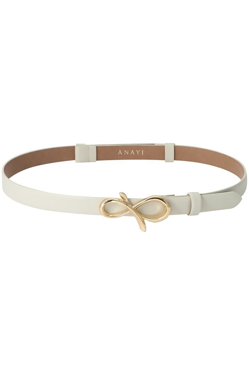 【アナイ/ANAYI】のモチーフバックルBELT インテリア・キッズ・メンズ・レディースファッション・服の通販 founy(ファニー) 　ファッション　Fashion　レディースファッション　Fashion for Women　バッグ　Bags　ベルト&ウエストマーク　Belts & Waist Accessories　シンプル　Simple, Minimal　ベーシック　Basic, Essential　メタリック　Metallic, Shiny Finish　モチーフ　Motif, Design Theme　リボン　Ribbon, Bow　人気　Popular, Best Seller　オフホワイト|ID: prp329100004955414 ipo3291000000037182000