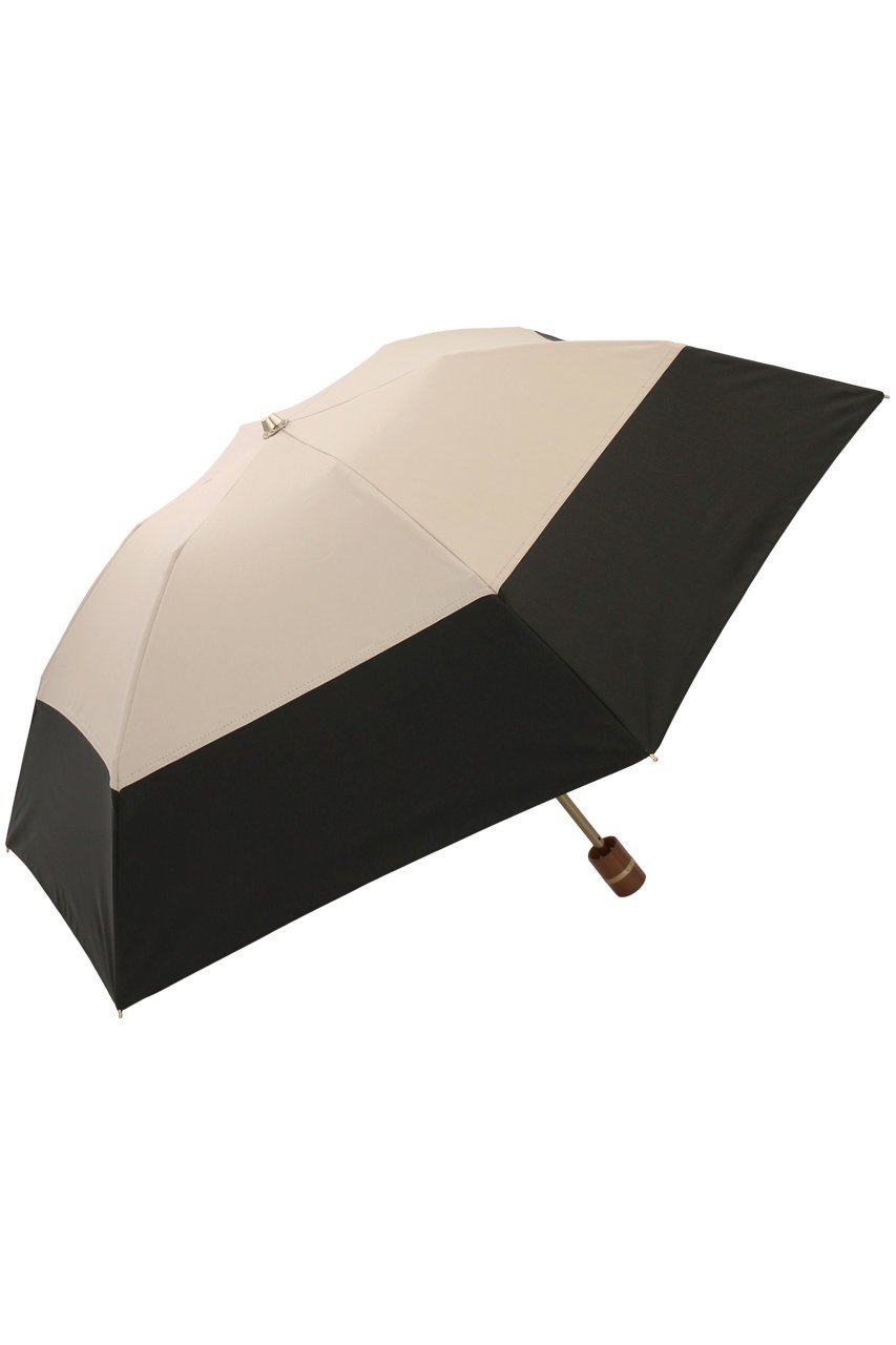 【グレイシー/Gracy】の晴雨兼用楽ミニ傘 Tender bicolor インテリア・キッズ・メンズ・レディースファッション・服の通販 founy(ファニー) 　ファッション　Fashion　レディースファッション　Fashion for Women　レイングッズ・傘・晴雨兼用傘　Umbrellas & Rain Gear　ウッド　Wooden Design　エレガント 上品　Elegant　コンパクト　Compact, Small Size　ハンカチ　Handkerchief, Hanky　ポーチ　Pouch, Small Case　傘　Umbrella, Parasol　日傘　Parasol, UV Umbrella　時計　Watch, Wristwatch　ウォームサンド×ブラック|ID: prp329100004955421 ipo3291000000037182053