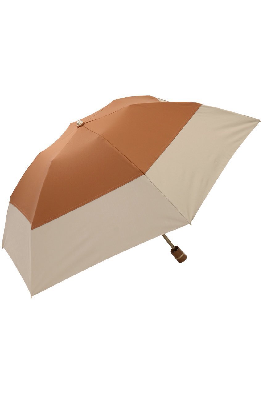 【グレイシー/Gracy】の晴雨兼用楽ミニ傘 Tender bicolor インテリア・キッズ・メンズ・レディースファッション・服の通販 founy(ファニー) 　ファッション　Fashion　レディースファッション　Fashion for Women　レイングッズ・傘・晴雨兼用傘　Umbrellas & Rain Gear　ウッド　Wooden Design　エレガント 上品　Elegant　コンパクト　Compact, Small Size　ハンカチ　Handkerchief, Hanky　ポーチ　Pouch, Small Case　傘　Umbrella, Parasol　日傘　Parasol, UV Umbrella　時計　Watch, Wristwatch　タン×ウォームサンド|ID: prp329100004955421 ipo3291000000037182054