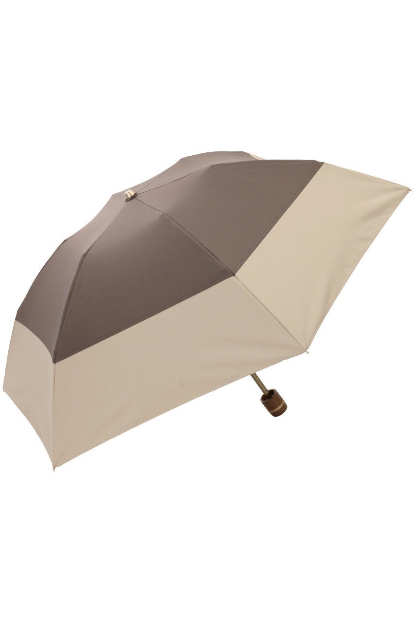 【グレイシー/Gracy】の晴雨兼用楽ミニ傘 Tender bicolor インテリア・キッズ・メンズ・レディースファッション・服の通販 founy(ファニー) 　ファッション　Fashion　レディースファッション　Fashion for Women　レイングッズ・傘・晴雨兼用傘　Umbrellas & Rain Gear　ウッド　Wooden Design　エレガント 上品　Elegant　コンパクト　Compact, Small Size　ハンカチ　Handkerchief, Hanky　ポーチ　Pouch, Small Case　傘　Umbrella, Parasol　日傘　Parasol, UV Umbrella　時計　Watch, Wristwatch　ディープトープ×ウォームサンド|ID: prp329100004955421 ipo3291000000037182055