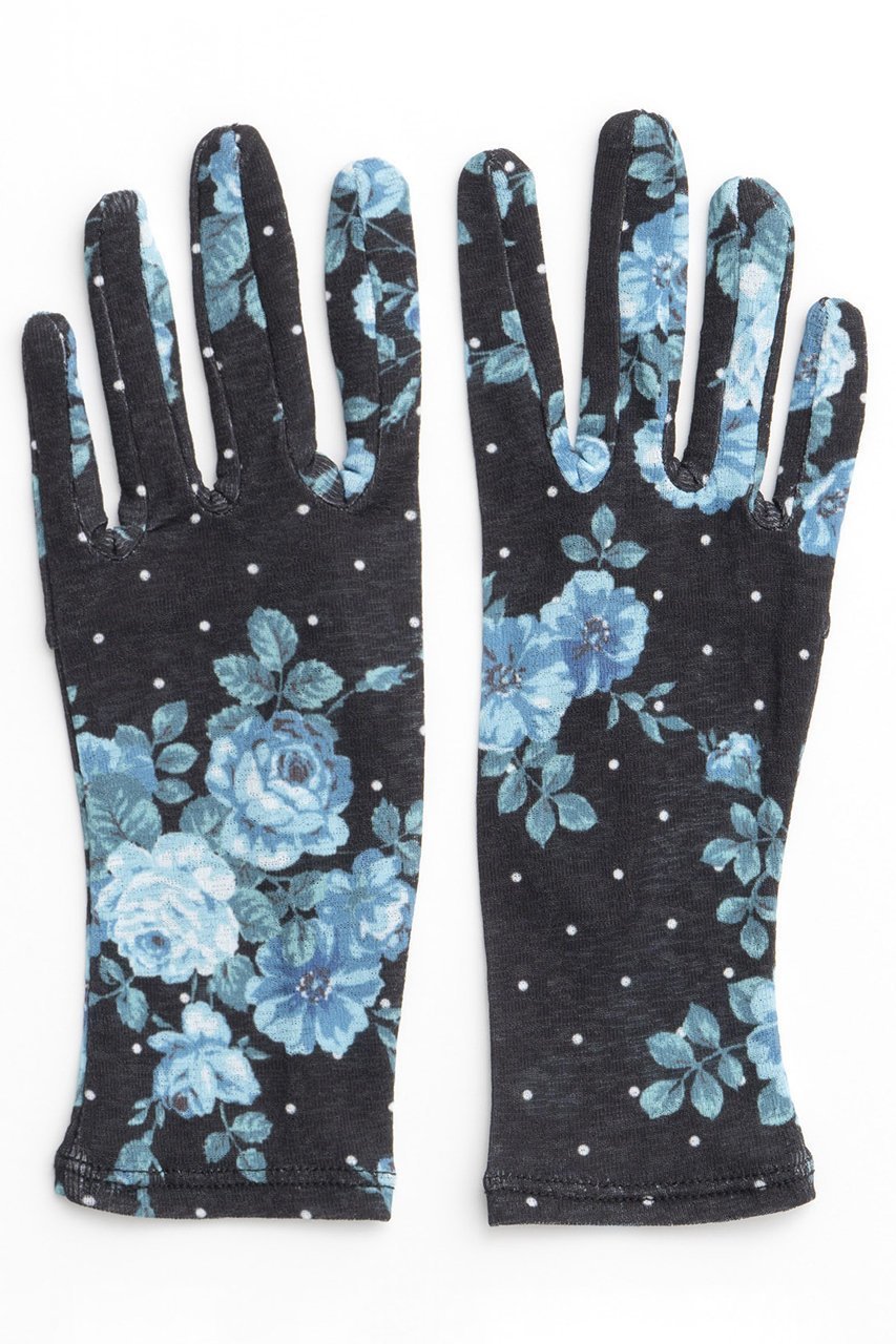 【メゾンスペシャル/MAISON SPECIAL】のFlower Dot Print Glove/フラワードットプリントグローブ インテリア・キッズ・メンズ・レディースファッション・服の通販 founy(ファニー) 　ファッション　Fashion　レディースファッション　Fashion for Women　おすすめ　Recommended / Our Picks　タイツ　Tights, Legwear　フラワー　Flower, Floral　プリント　Print, Printed Pattern　ラグジュアリー　Luxury, Elegant　BLU(ブルー)|ID: prp329100004955441 ipo3291000000037182173