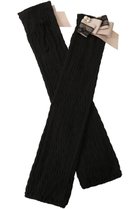 【イクコ/IKUKO】のリボンモチーフ付き アームカバー ブラック×ベージュ|ID: prp329100004955456 ipo3291000000037182300