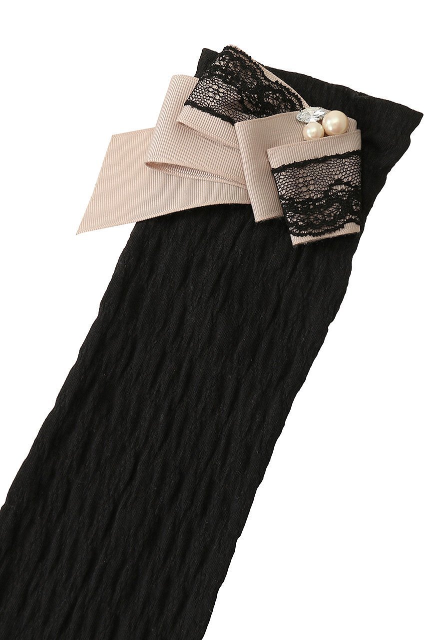 【イクコ/IKUKO】のリボンモチーフ付き アームカバー 人気、トレンドファッション・服の通販 founy(ファニー) 　ファッション　Fashion　レディースファッション　Fashion for Women　ベーシック　Basic, Essential　モチーフ　Motif, Design Theme　リボン　Ribbon, Bow　ロング　Long, Long-Length　other-4|ID: prp329100004955456 ipo3291000000037182303