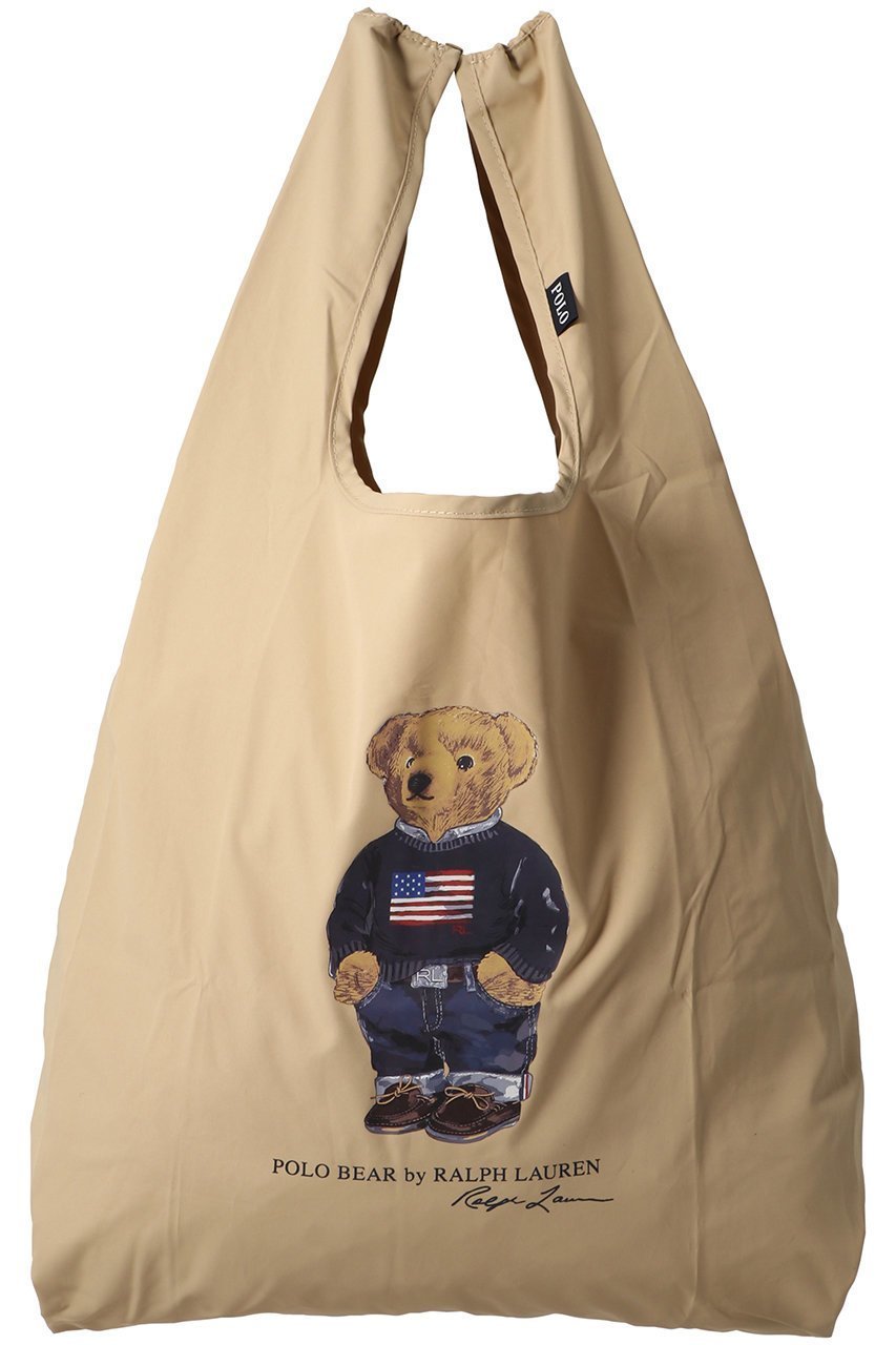 【ポロラルフローレン/POLO RALPH LAUREN】のポケッタブルレインバッグ ポロベアプリント インテリア・キッズ・メンズ・レディースファッション・服の通販 founy(ファニー) 　ファッション　Fashion　レディースファッション　Fashion for Women　レイングッズ・傘・晴雨兼用傘　Umbrellas & Rain Gear　コンパクト　Compact, Small Size　ハンカチ　Handkerchief, Hanky　プリント　Print, Printed Pattern　傘　Umbrella, Parasol　時計　Watch, Wristwatch　ベージュ|ID: prp329100004955483 ipo3291000000037182501