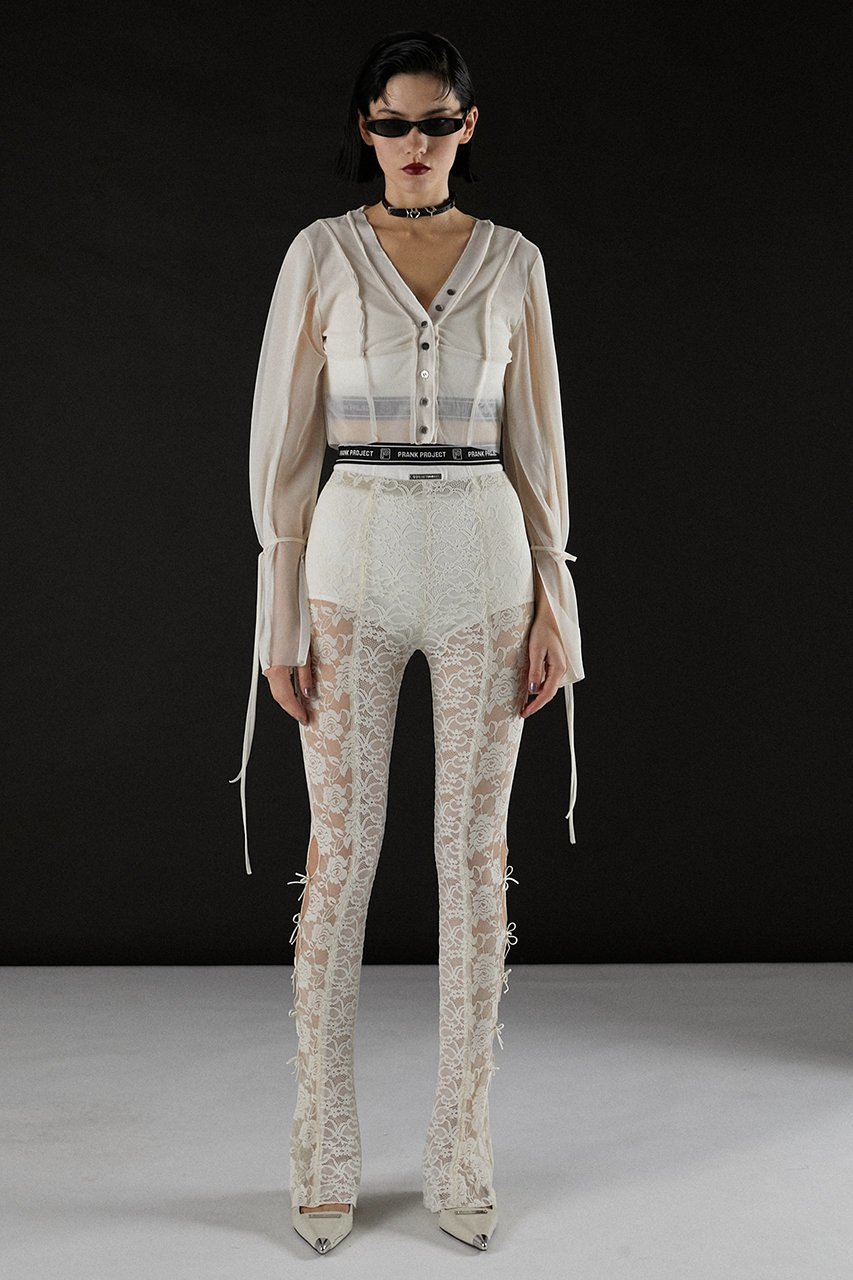 【プランク プロジェクト/PRANK PROJECT】のレースフレアレギンス / Lace Flare Leggings 人気、トレンドファッション・服の通販 founy(ファニー) 　ファッション　Fashion　レディースファッション　Fashion for Women　パンツ　Pants & Trousers　レギンス　Leggings & Stretch Pants　レッグウェア・ストッキング　Legwear & Hosiery　おすすめ　Recommended / Our Picks　くるぶし　Ankle-Length　ストレッチ　Stretch, Stretchy Fabric　フレア　Flare, Flared　リボン　Ribbon, Bow　レギンス　Leggings, Stretch Pants　レース　Lace, Lace Fabric　other-2|ID: prp329100004955489 ipo3291000000037182543