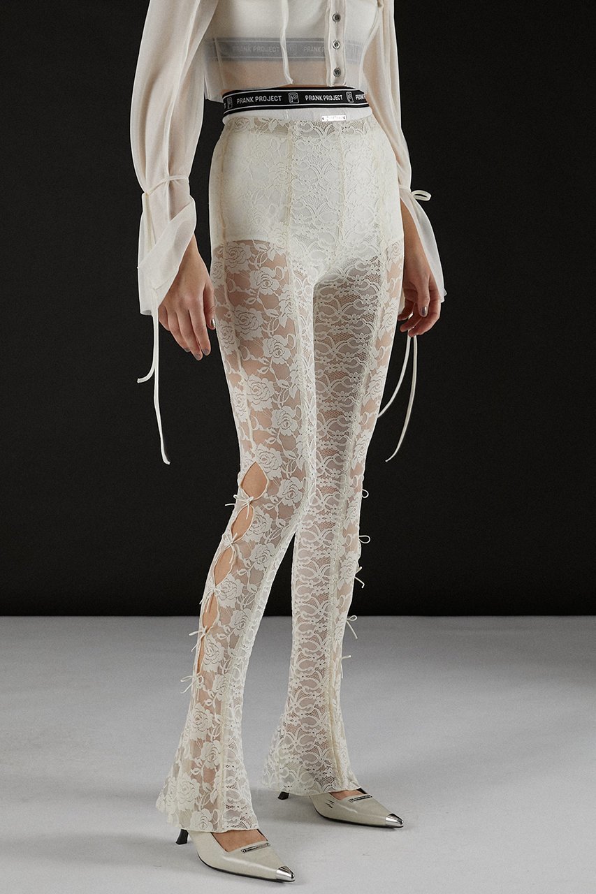 【プランク プロジェクト/PRANK PROJECT】のレースフレアレギンス / Lace Flare Leggings 人気、トレンドファッション・服の通販 founy(ファニー) 　ファッション　Fashion　レディースファッション　Fashion for Women　パンツ　Pants & Trousers　レギンス　Leggings & Stretch Pants　レッグウェア・ストッキング　Legwear & Hosiery　おすすめ　Recommended / Our Picks　くるぶし　Ankle-Length　ストレッチ　Stretch, Stretchy Fabric　フレア　Flare, Flared　リボン　Ribbon, Bow　レギンス　Leggings, Stretch Pants　レース　Lace, Lace Fabric　other-4|ID: prp329100004955489 ipo3291000000037182545