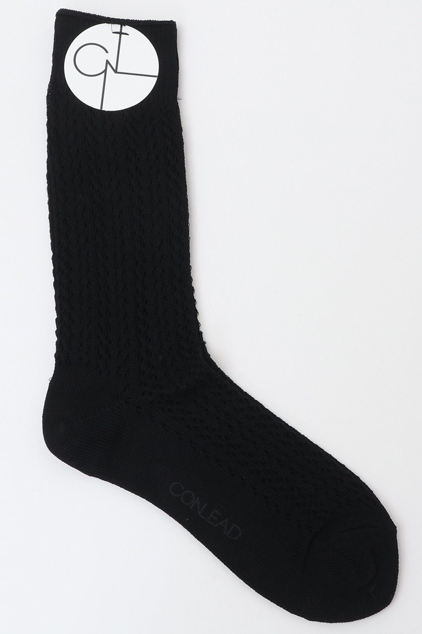 【マルティニーク/martinique】の【CONLEAD】クロシェ風レースソックス インテリア・キッズ・メンズ・レディースファッション・服の通販 founy(ファニー) 　ファッション　Fashion　レディースファッション　Fashion for Women　ソックス&靴下　Socks & Hosiery　レッグウェア・ストッキング　Legwear & Hosiery　クロシェ　Crochet, Knitted Lace　シンプル　Simple, Minimal　ソックス　Socks, Hosiery　レース　Lace, Lace Fabric　ブラック|ID: prp329100004955497 ipo3291000000037182603