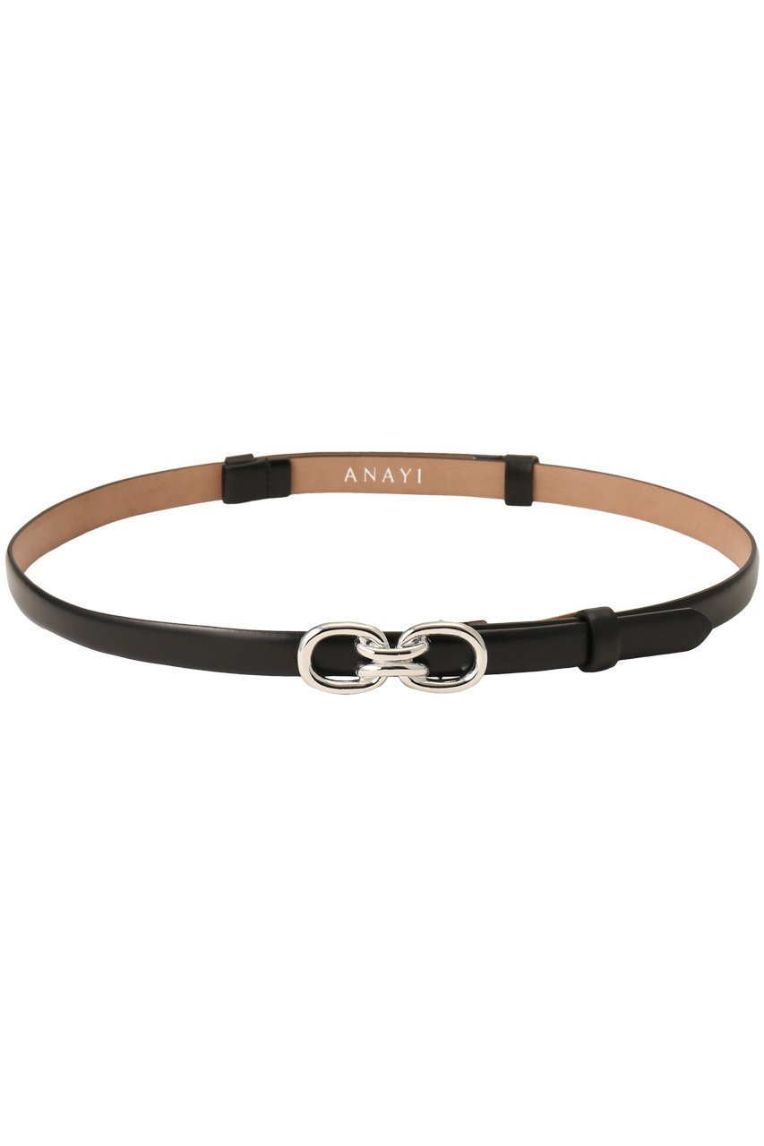 【アナイ/ANAYI】のダブルバックルスライドベルト インテリア・キッズ・メンズ・レディースファッション・服の通販 founy(ファニー) 　ファッション　Fashion　レディースファッション　Fashion for Women　バッグ　Bags　ベルト&ウエストマーク　Belts & Waist Accessories　なめらか　Smooth, Silky Texture　クール　Cool, Chic　シルバー　Silver, Metallic Silver　トレンド　Trend, Trending Now　フェミニン　Feminine, Girly　リボン　Ribbon, Bow　ブラック|ID: prp329100004955508 ipo3291000000037182676