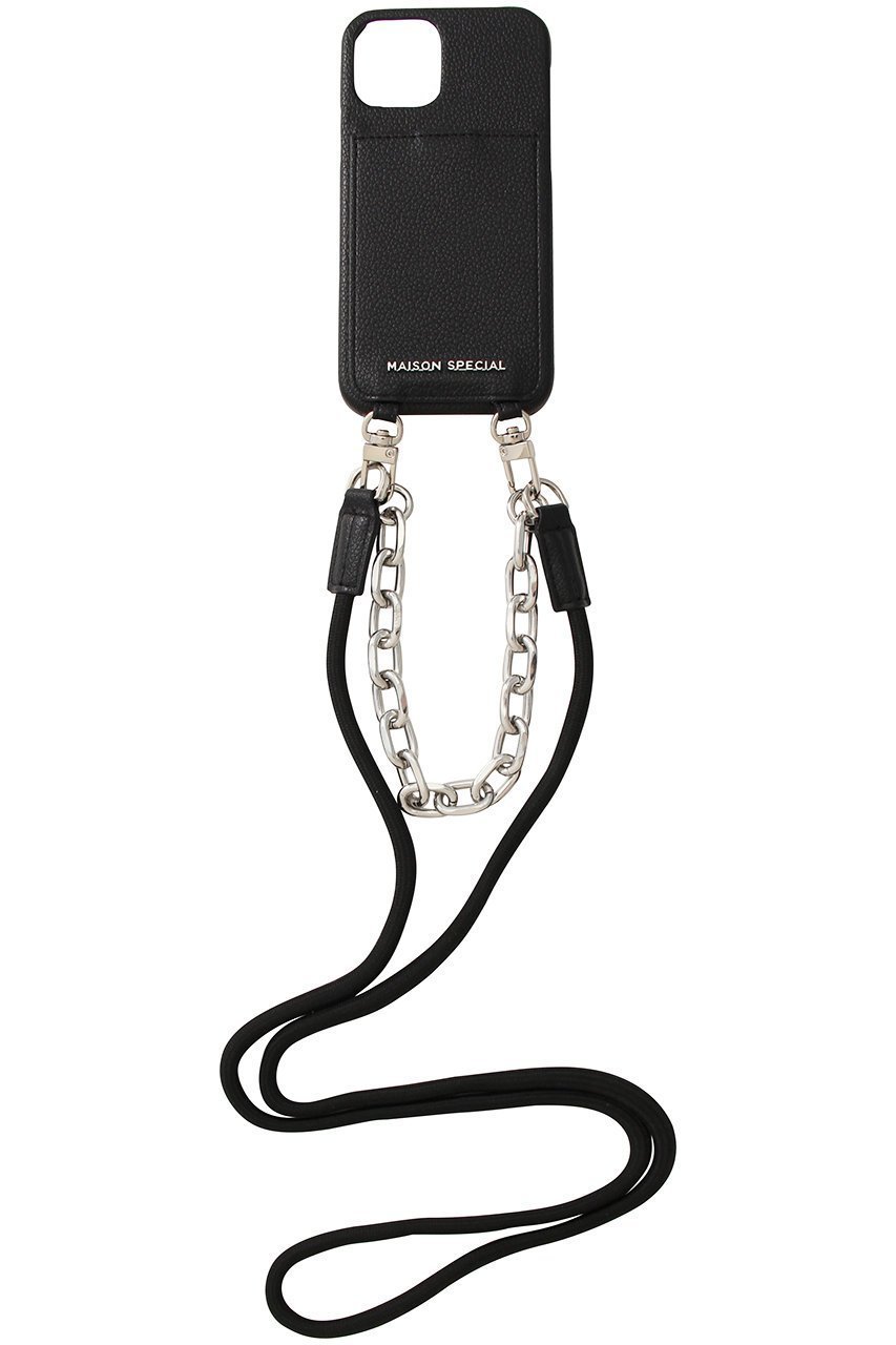 【メゾンスペシャル/MAISON SPECIAL】のMultifabric iPhone Case/マルチファブリックiPhoneケース インテリア・キッズ・メンズ・レディースファッション・服の通販 founy(ファニー) 　ファッション　Fashion　レディースファッション　Fashion for Women　エナメル　Patent Leather　カラフル　Colorful Design　ショルダー　Shoulder, Shoulder Strap　シリコン　Silicone, Silicone Material　シンプル　Simple, Minimal　パイソン　Python, Snakeskin Pattern　フェイクレザー　Faux Leather, PU Leather　プレート　Plate, Dish　ポケット　Pocket, Pocket Detail　メタリック　Metallic, Shiny Finish　レオパード　Leopard, Animal Print　iPhone アイフォーン　iPhone　BLK(ブラック)|ID: prp329100004955554 ipo3291000000037182952